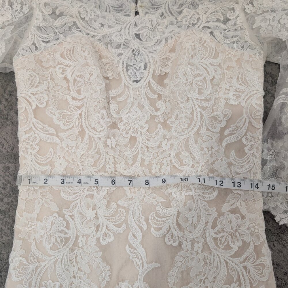 Morilee 5477 Ivory Fit and Flare Wedding Dress Size 10 - Picture 11 of 13